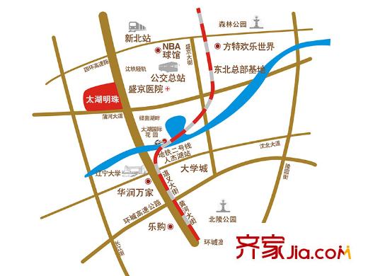 太湖明珠花園區(qū)位圖