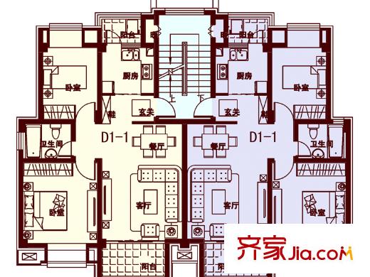 南峰?朗潤園D1戶型 2室2廳1衛(wèi)