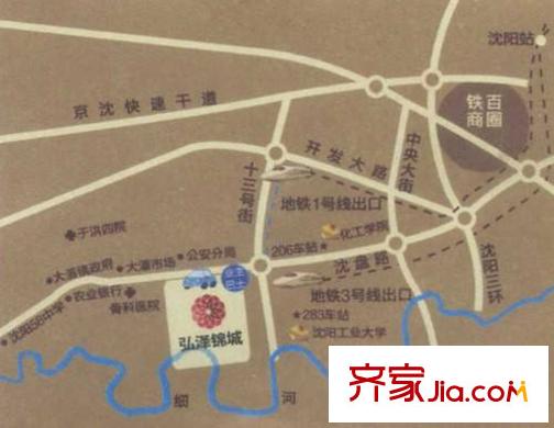 弘澤錦城區(qū)位圖