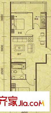 書香人家D戶型 2室2廳1衛(wèi)