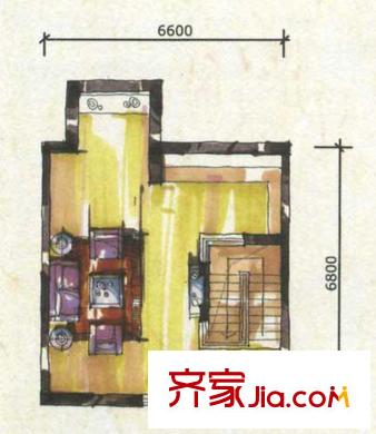 陽(yáng)光國(guó)際花園三層平面圖 1室1廳