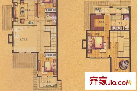 榮盛香緹瀾山ST-3戶型 5室3廳4衛(wèi)2廚
