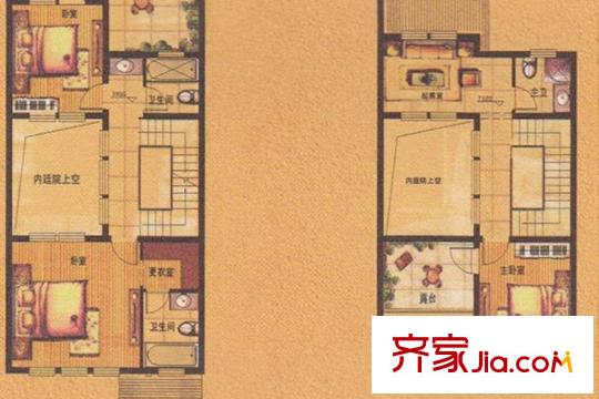 榮盛香緹瀾山ST4戶型 5室3廳4衛(wèi)2廚