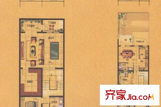 榮盛香緹瀾山ST-4戶型 5室3廳4衛(wèi)2廚