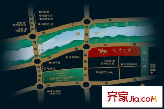 河畔公館區(qū)位圖