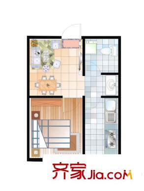碧水儷城M戶型 1室1廳1衛(wèi)1廚