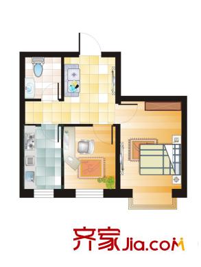 碧水儷城C戶型 2室1廳1衛(wèi)1廚
