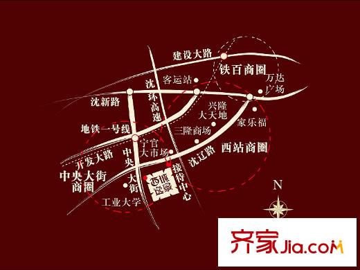 西城逸景交通圖