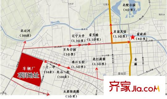中海?盛京閣交通圖