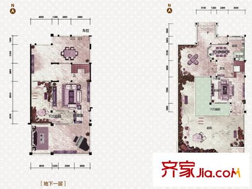 中海?盛京府410平戶型 4室3廳2衛(wèi)1廚