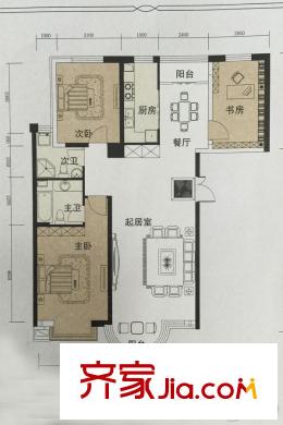 香堤灣152平方米戶型 3室2廳2衛(wèi)