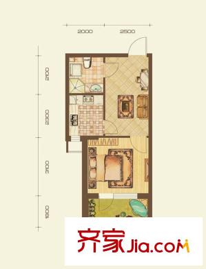 七星九龍灣戶型k 1室1廳1衛(wèi)