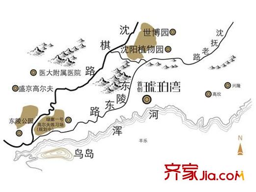 首創(chuàng)琥珀灣區(qū)位圖