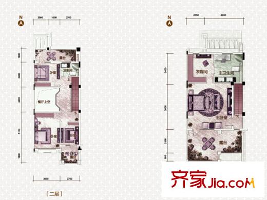 中海?盛京府302平-01戶型 4室3廳2衛(wèi)1廚