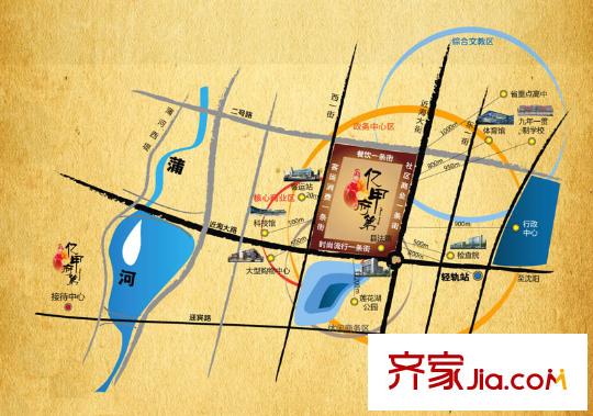 億甲尚府區(qū)位圖