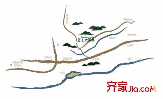沈陽錦聯(lián)?上水溪谷區(qū)位圖