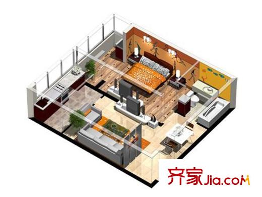 大學經典A戶型 1室2廳1衛(wèi)