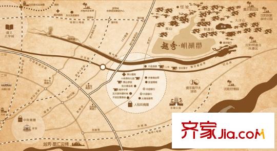 越秀?平方米湖郡交通圖