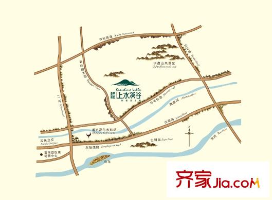 沈陽錦聯(lián)?上水溪谷位置圖