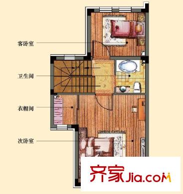 沈陽錦聯(lián)?上水溪谷B戶型二層 3室2廳3衛(wèi)1廚