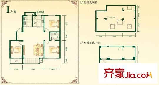 淺草綠閣八期水岸楓庭I戶型 3室2廳1衛(wèi)1廚