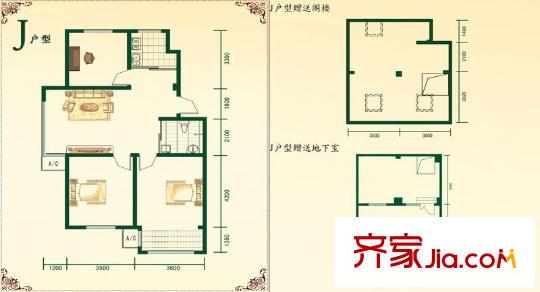 淺草綠閣八期水岸楓庭J戶型 3室2廳1衛(wèi)