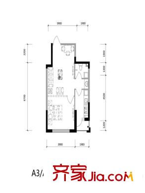 溪湖芳庭A3/A4/A5-b戶型 1室2廳1衛(wèi)