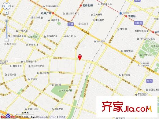 御景西城交通示意圖