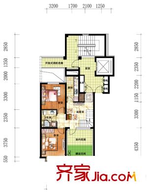 香檳新坐標7#8#高層頂層中戶 3室2廳1衛(wèi)