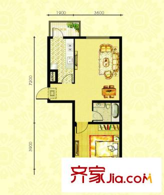太湖國際花園E區(qū)3 1室2廳1衛(wèi)