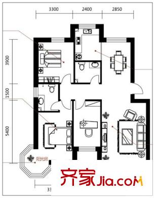 綠色家園G 戶型 3室2廳2衛(wèi)