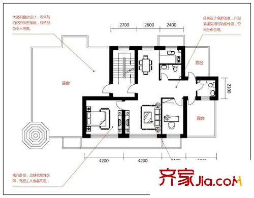 綠色家園J戶型 2室2廳2衛(wèi)