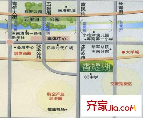 綠色家園區(qū)位圖