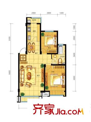 遠(yuǎn)大花園 E4a-2戶(hù)型 2室2廳1衛(wèi)1廚