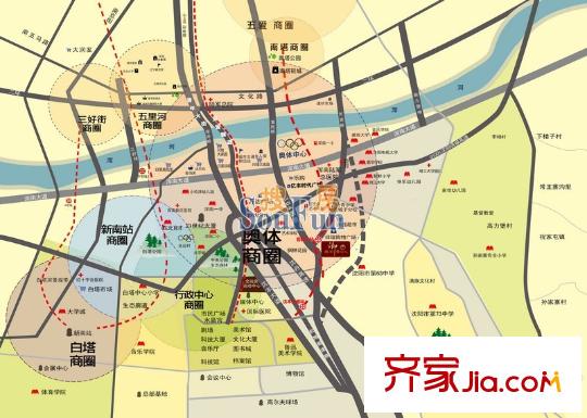雍華御景區(qū)位圖