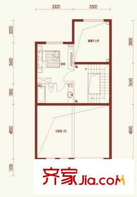 陽(yáng)光100果嶺公館別墅B2-B5b三層戶(hù)型圖 1室1廳1衛(wèi)1廚