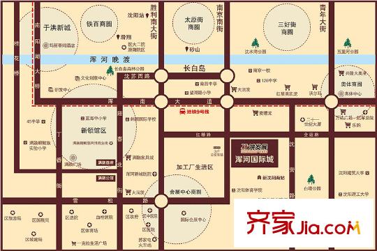 渾河國(guó)際城區(qū)位圖
