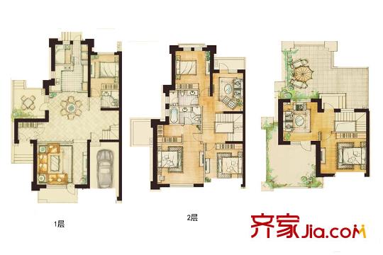 富力?塞戈維拉A1戶型圖 6室3廳2衛(wèi)1廚