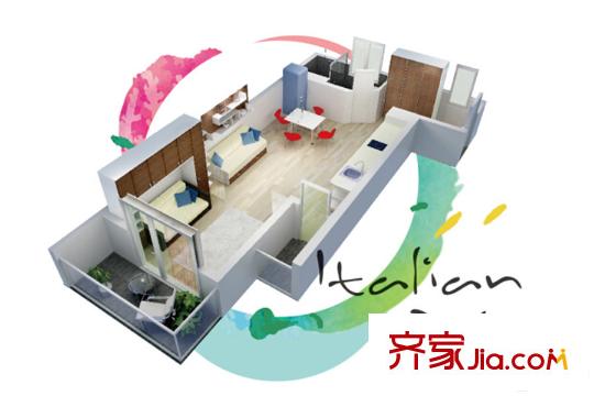 嘉里?海楹臺A1  1室1廳1衛(wèi)