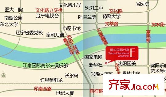 新華國際公寓E號區(qū)位圖