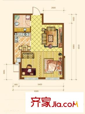 新華國際公寓E號D戶型圖 3室2廳2衛(wèi)1廚