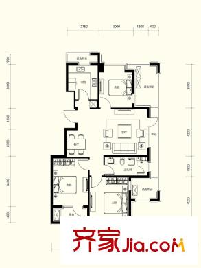 綠城沈陽全運(yùn)村R01A'戶型 3室2廳1衛(wèi)