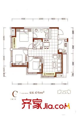 宏發(fā)?石榴G戶型 3室2廳2衛(wèi)1廚