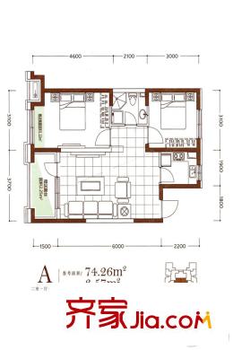 宏發(fā)?石榴A戶型 2室1廳1衛(wèi)1廚