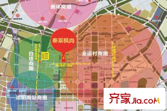 泰萊楓尚區(qū)位圖