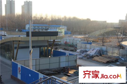皇家首座在建地鐵二號(hào)線延長(zhǎng)線實(shí)景圖（2015-12-28）