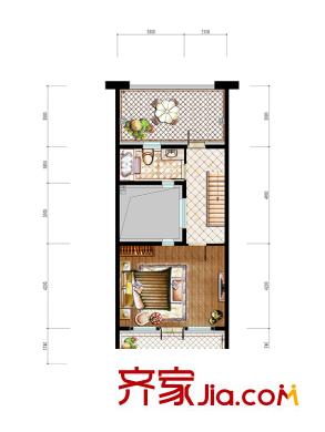 綠地?海域香庭別墅150平方米戶型三層 3室2廳3衛(wèi)1廚