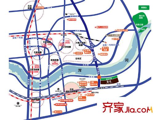金地藝境區(qū)位圖