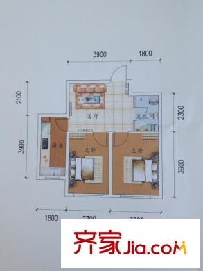 城南春曉B戶型 2室1廳1衛(wèi)1廚