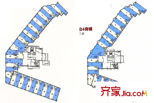 沈陽萬達公館B4商鋪平面圖 1室